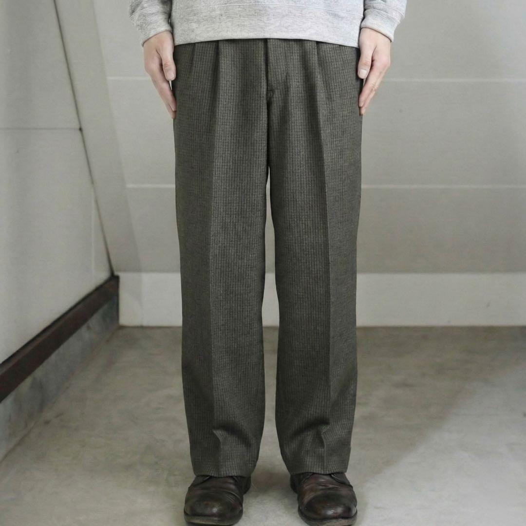 雰囲気◎ 80s~ UNKNOWN Wool 100% JAPAN Slacks