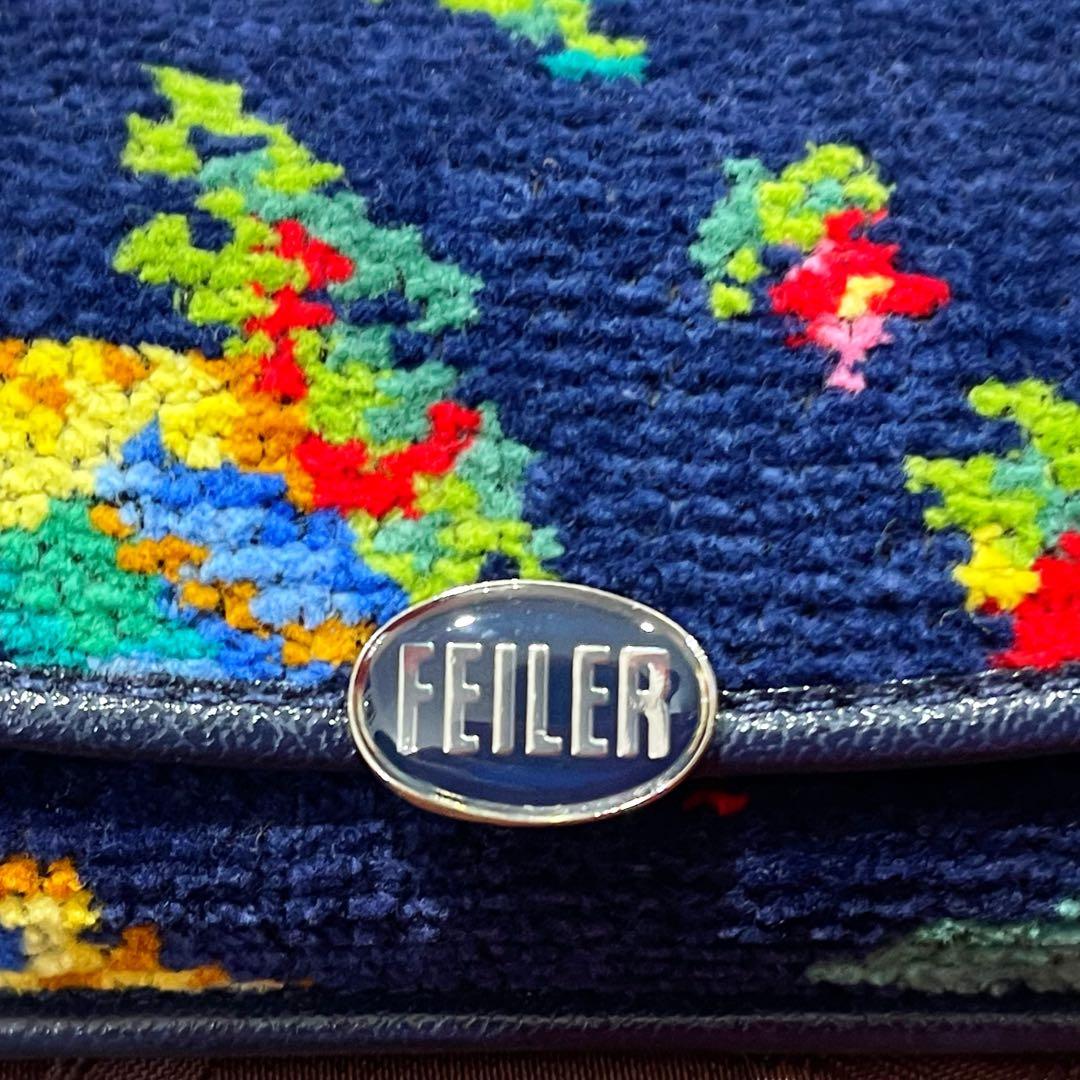 新品 フェイラー FEILER ハイジ HEIDI メガネケース 眼鏡ケース 紺