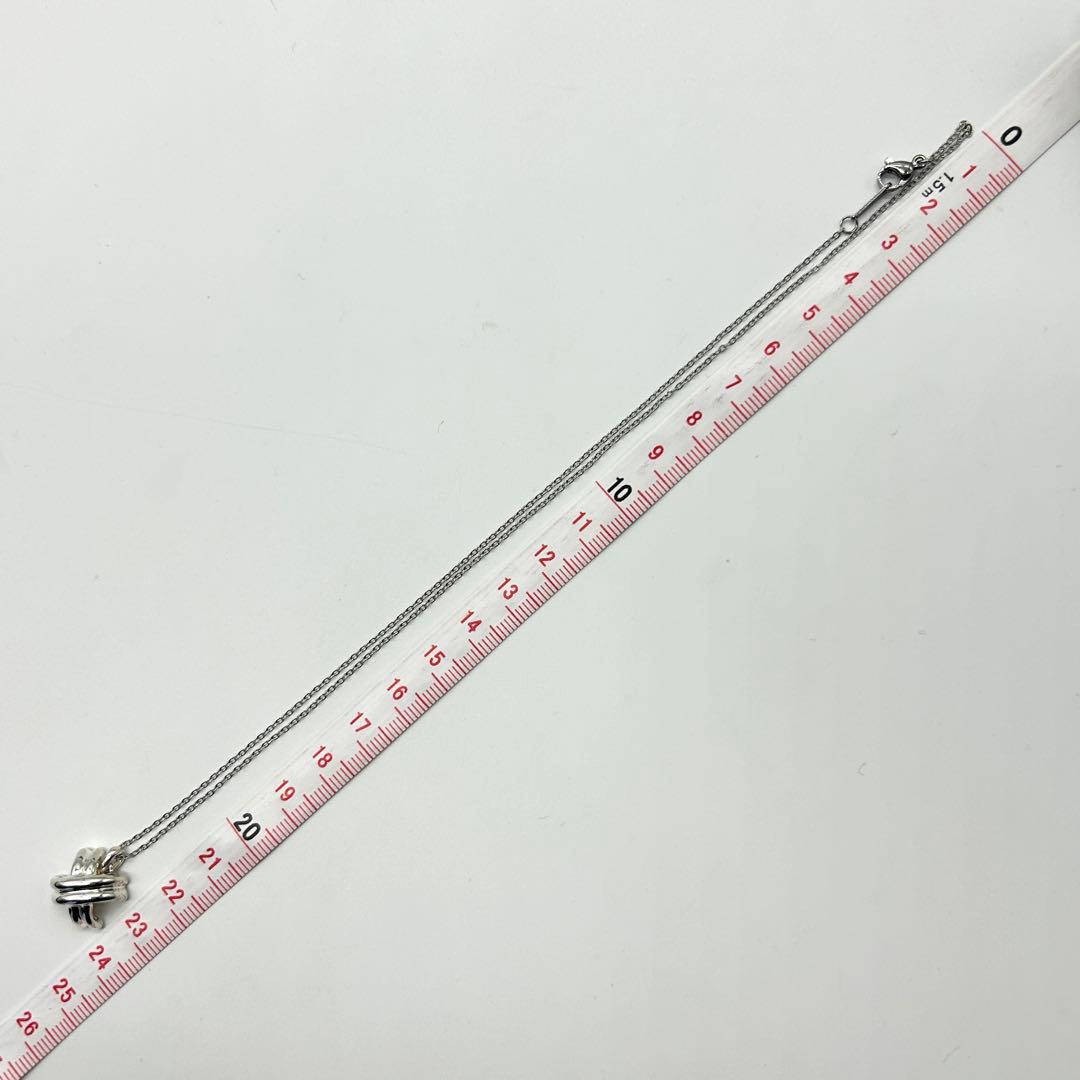 美品　ティファニー　シグネチャー　クロス　ネックレス　シルバー　社外チェーン