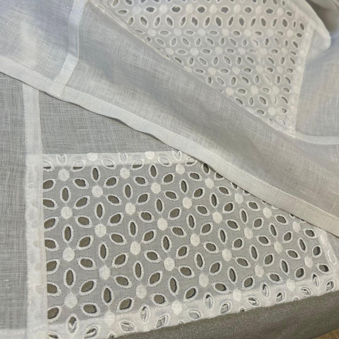 「ベルギーリネンと花刺繍」ポジャギ