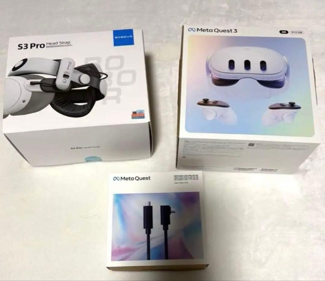  Quest 3 512GB + BOBOVR S3 Proストラップ他