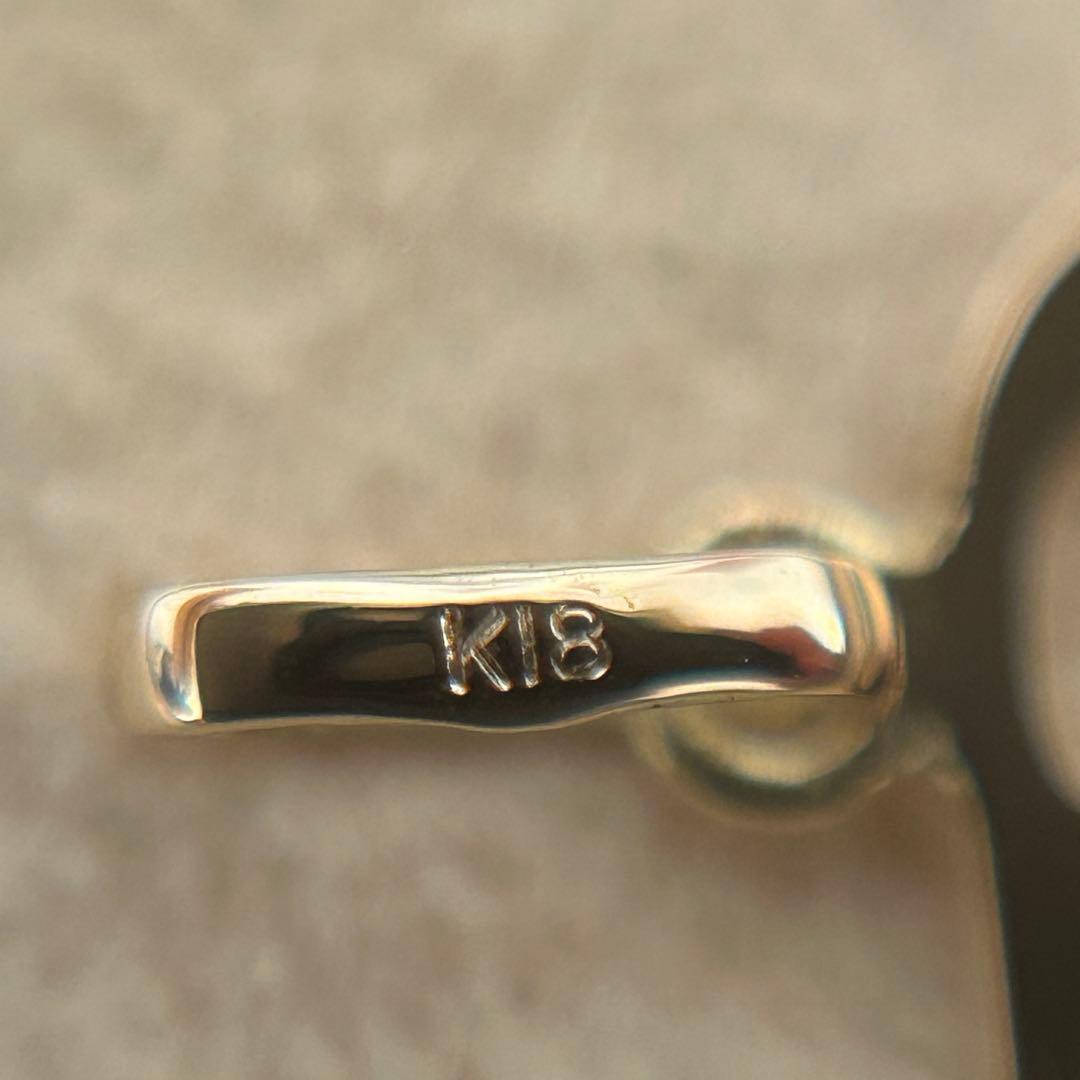 18金 K18 イニシャル アルファベット R トップ ヘッド チャーム 新品