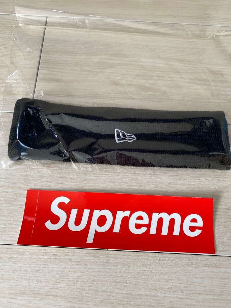 Supreme ブラック Headband ニューエラ Box Logo