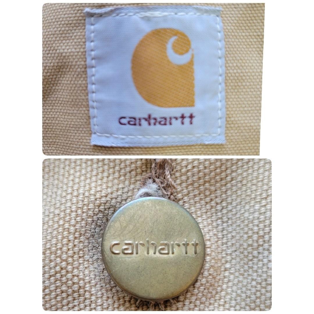 80s 米国製 カーハートミシガンチョアコートカバーオールキャメルブラウンダック