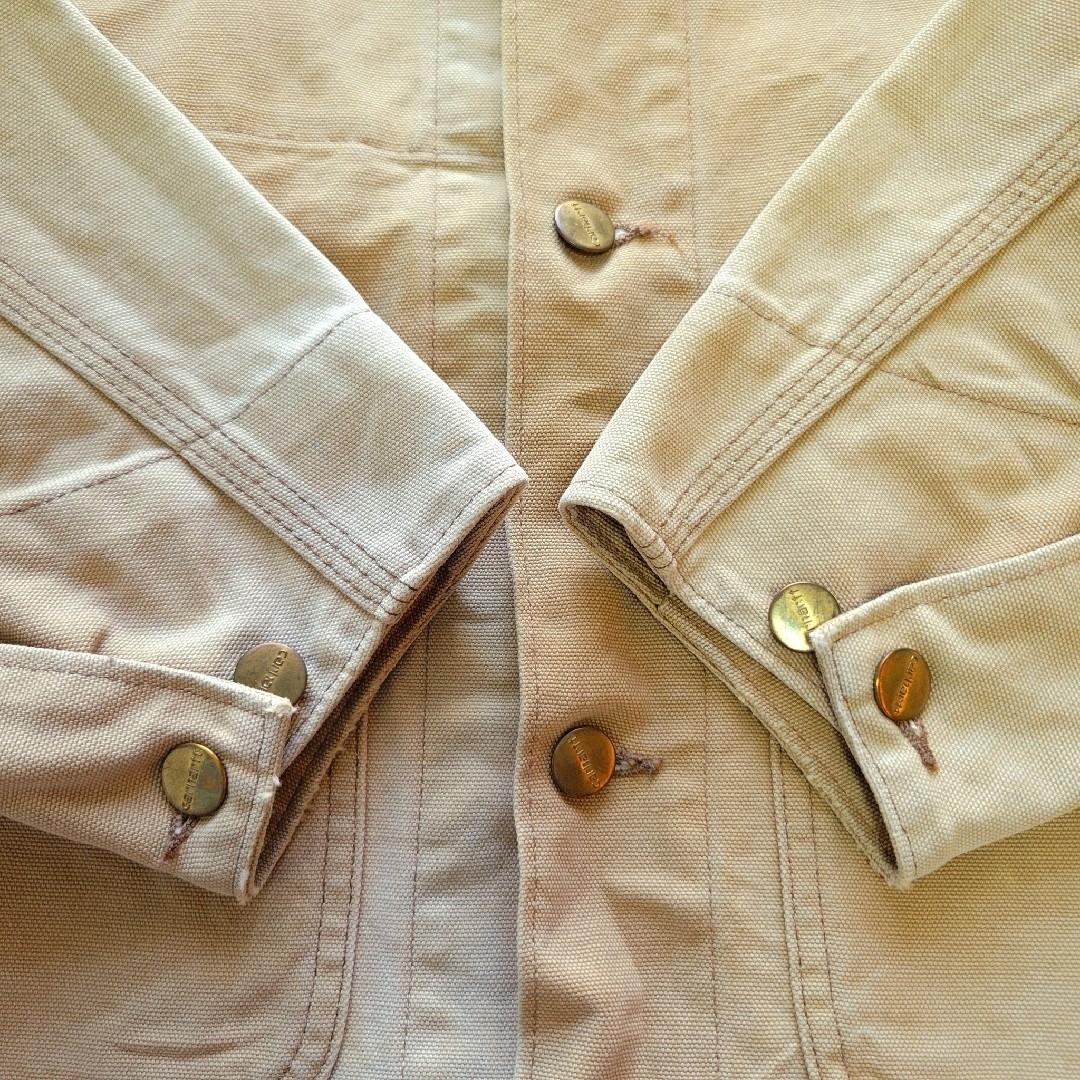 80s 米国製 カーハートミシガンチョアコートカバーオールキャメルブラウンダック