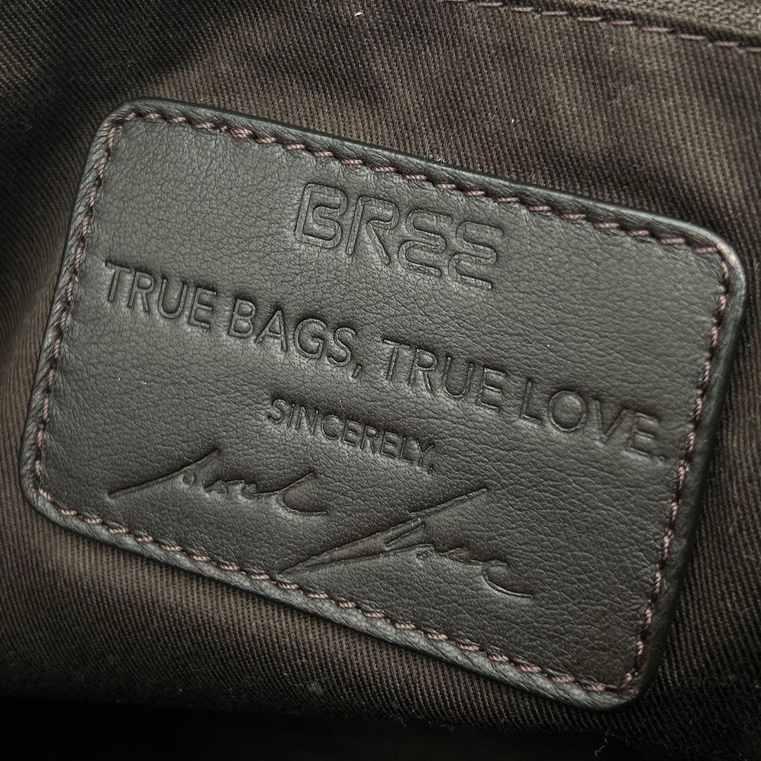 【極美品】 BREE ブリー ダークブラウン ロゴ ショルダーバッグ 袋付き