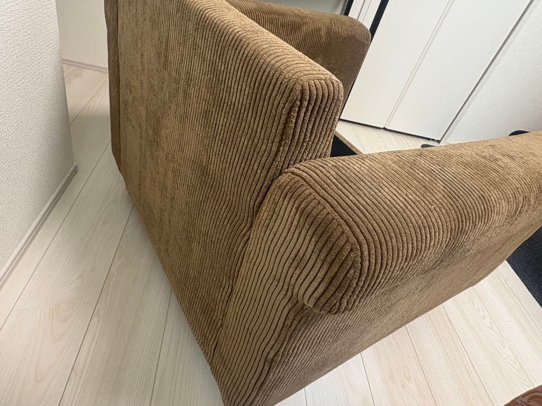 コーデュロイ 1人掛けソファ コンセント付き 市場家具 ラシック rasic