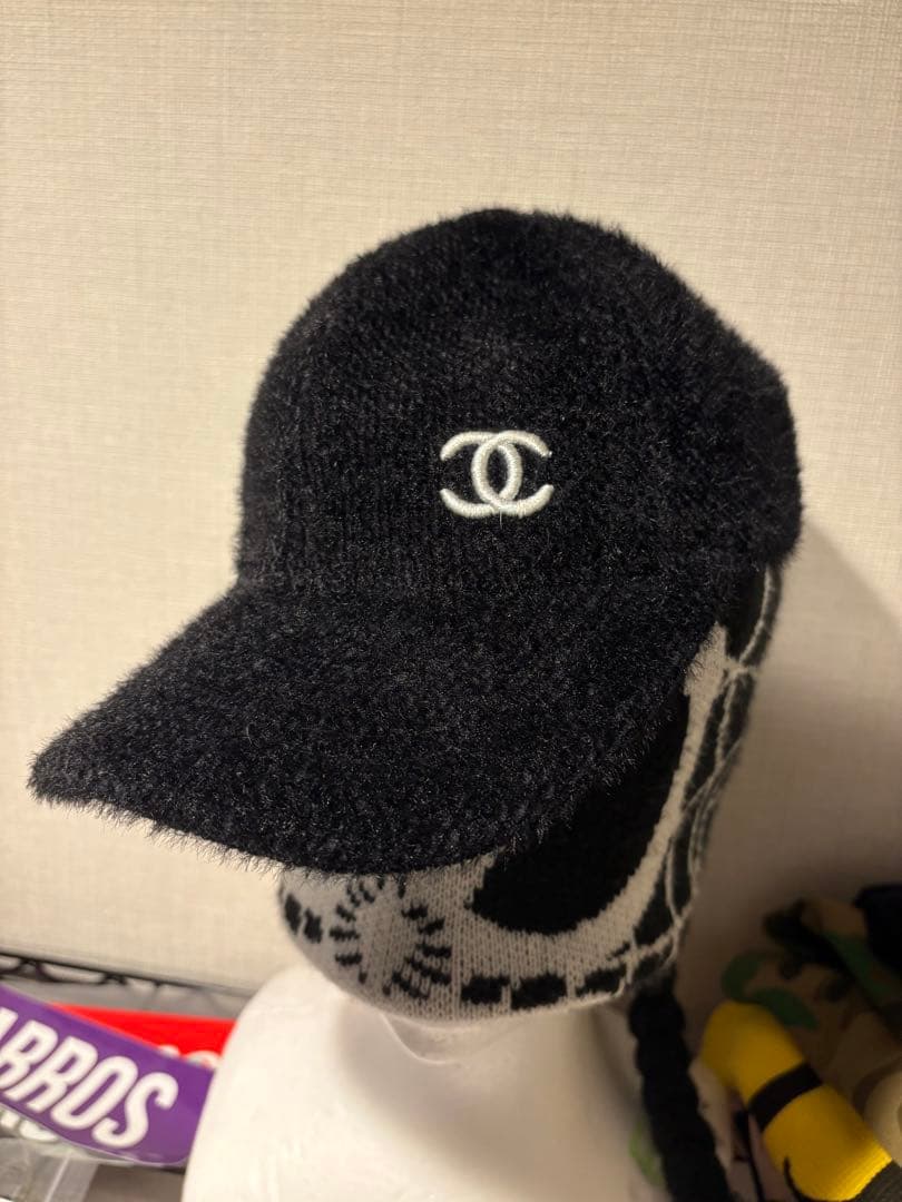 帽子 CHANEL BLACK CAP 90s y2k swag