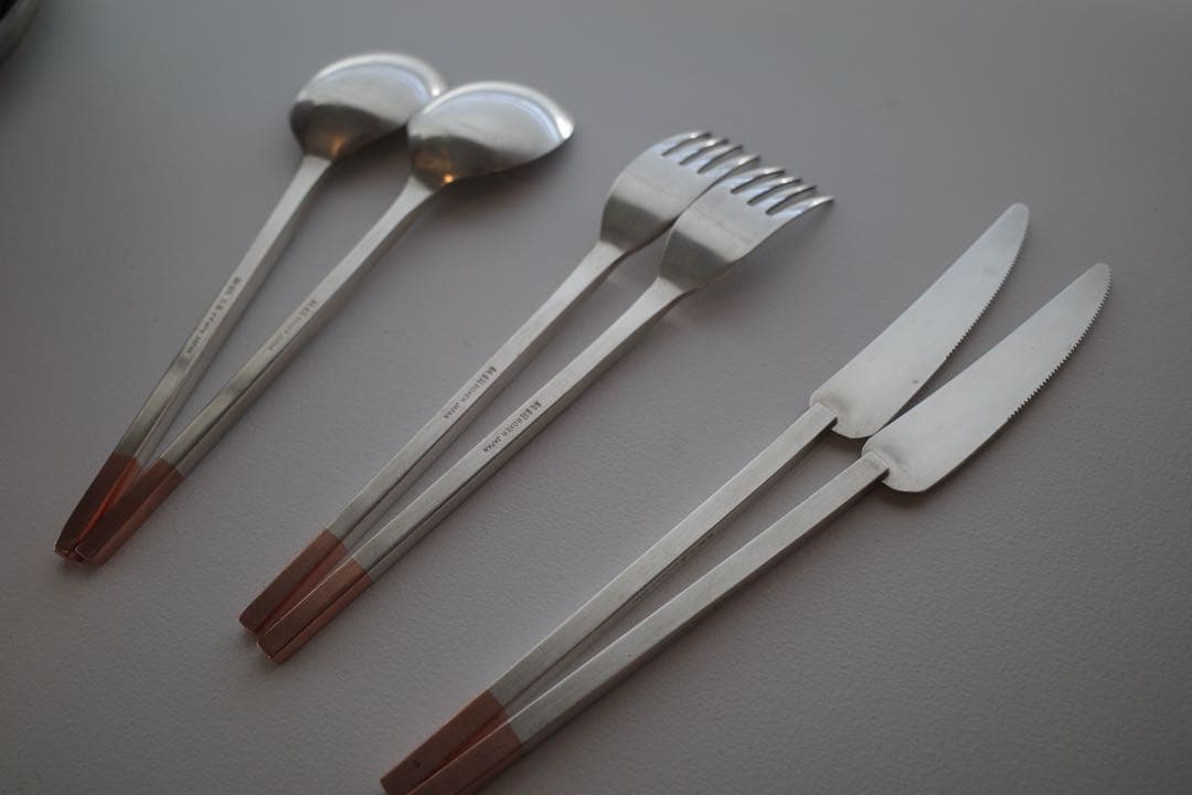 工房アイザワ　純銅洋食器 銀仕上 カトラリーセット