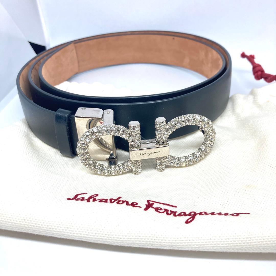 Salvatore Ferragamo ダブルガンチーニ ラインストーン ベルト