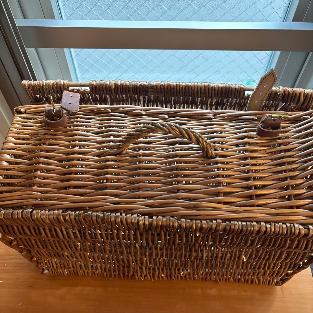 42cm 中型　ウイッカー・バスケット　新品　フォートナム&メイソン　バスケット