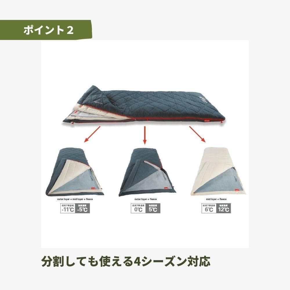 新品：コールマン 寝袋 　マルチレイヤースリーピングバッグ 快適温度 -5℃