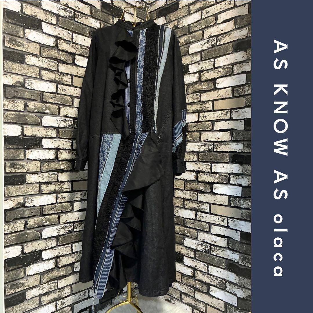 アズノウアズオオラカ✨デニムワンピース ブラック 大きいサイズ