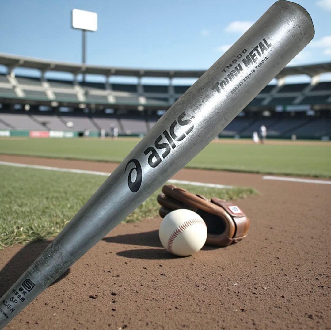 【良品】 金属バット 硬式中学生用 TOUGH L 83cm asics