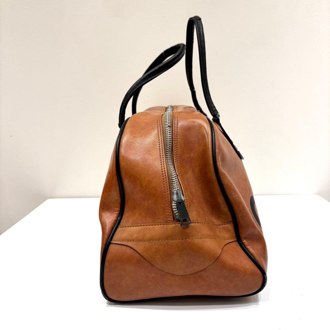 70s アディダス ボストンバッグ レザー ブラウン ヴィンテージ