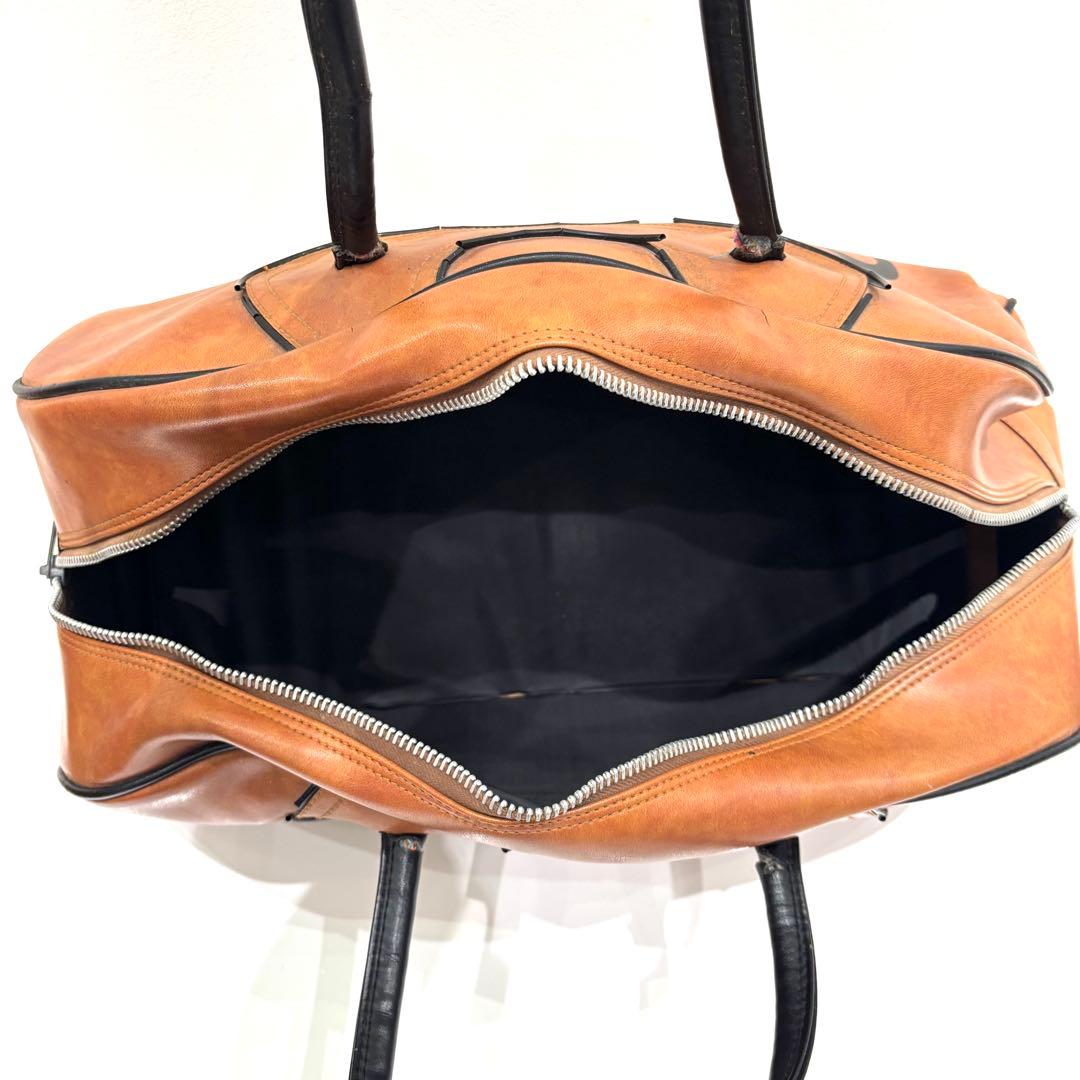 70s アディダス ボストンバッグ レザー ブラウン ヴィンテージ