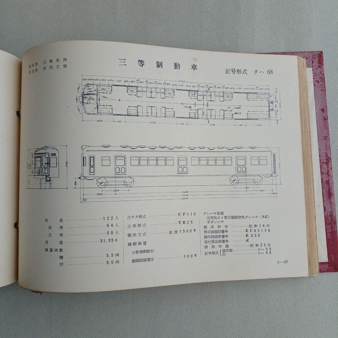 昭和レトロ　電車形式図 　1953年　日本国有鉄道工作局　非売品　当時物