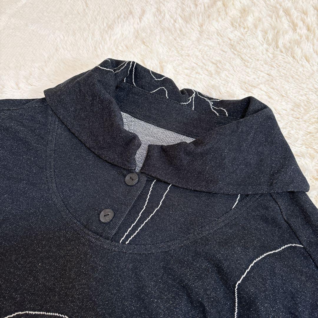 2024年モデル☆慈雨 糸あそび チュニック ワンピース 花 刺繍