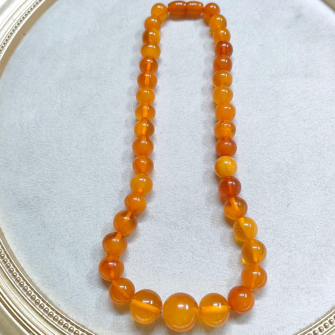 2AI59　琥珀　ネックレス