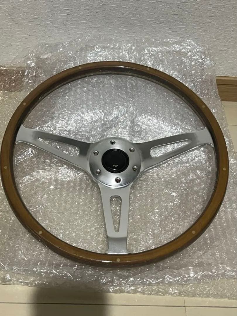 ウッドステアリング　三本スポーク