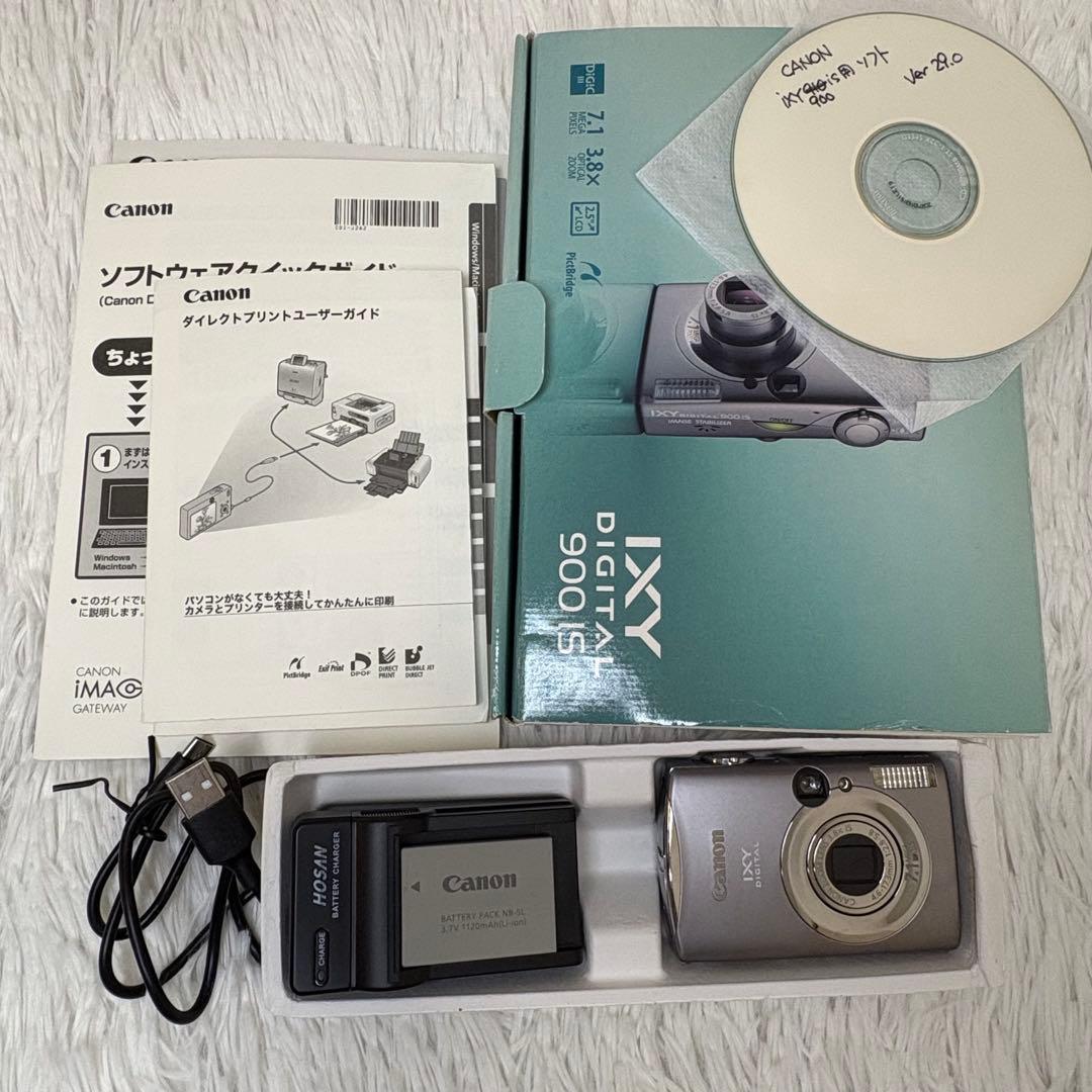 Canon　IXY 900IS PC1209 充電器　箱 コンデジ　動作品