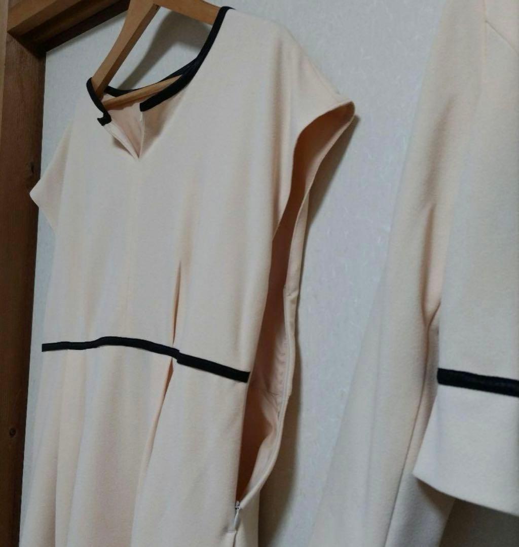 【訳ありタグ付き】ミルクティーアディール・ジャケット＋授乳ベージュワンピースL