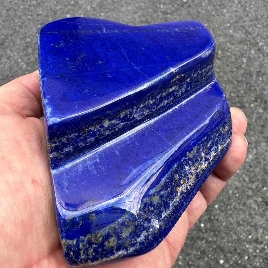 ☆ラピスラズリ☆5A☆引寄せ☆約489 g☆アフガニスタン産☆天然無着色☆磨き石