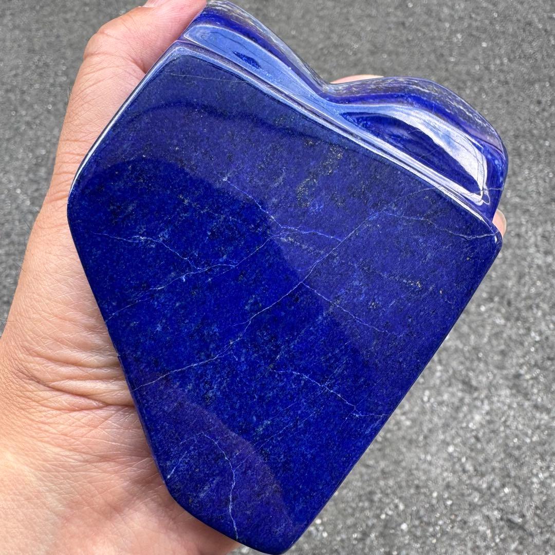 ☆ラピスラズリ☆5A☆引寄せ☆約489 g☆アフガニスタン産☆天然無着色☆磨き石