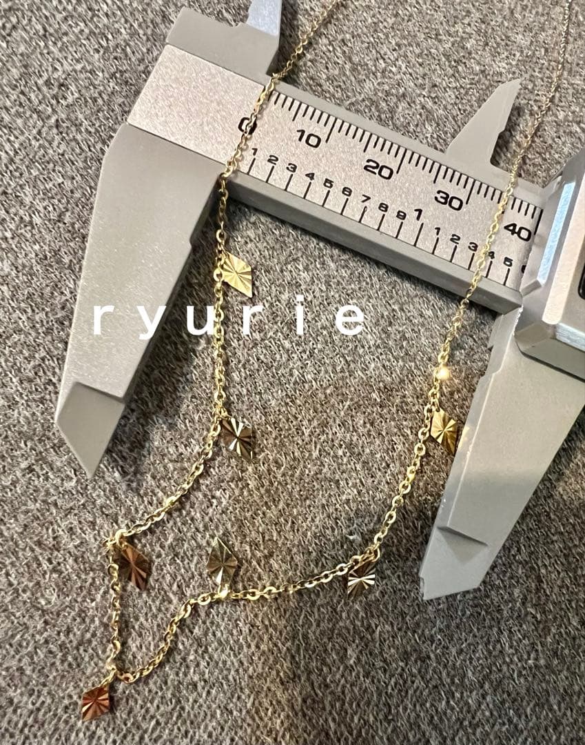 18金K18レディースネックレス43センチ