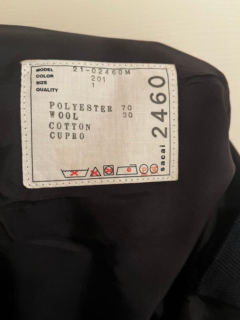 パンツ sacai 21ss Velor switching Suiting Pants