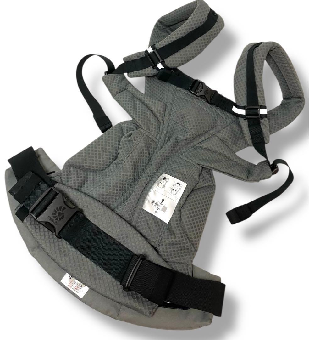 美品 国内正規品 エルゴベビー オムニブリーズ エアメッシュ グラファイトグレー