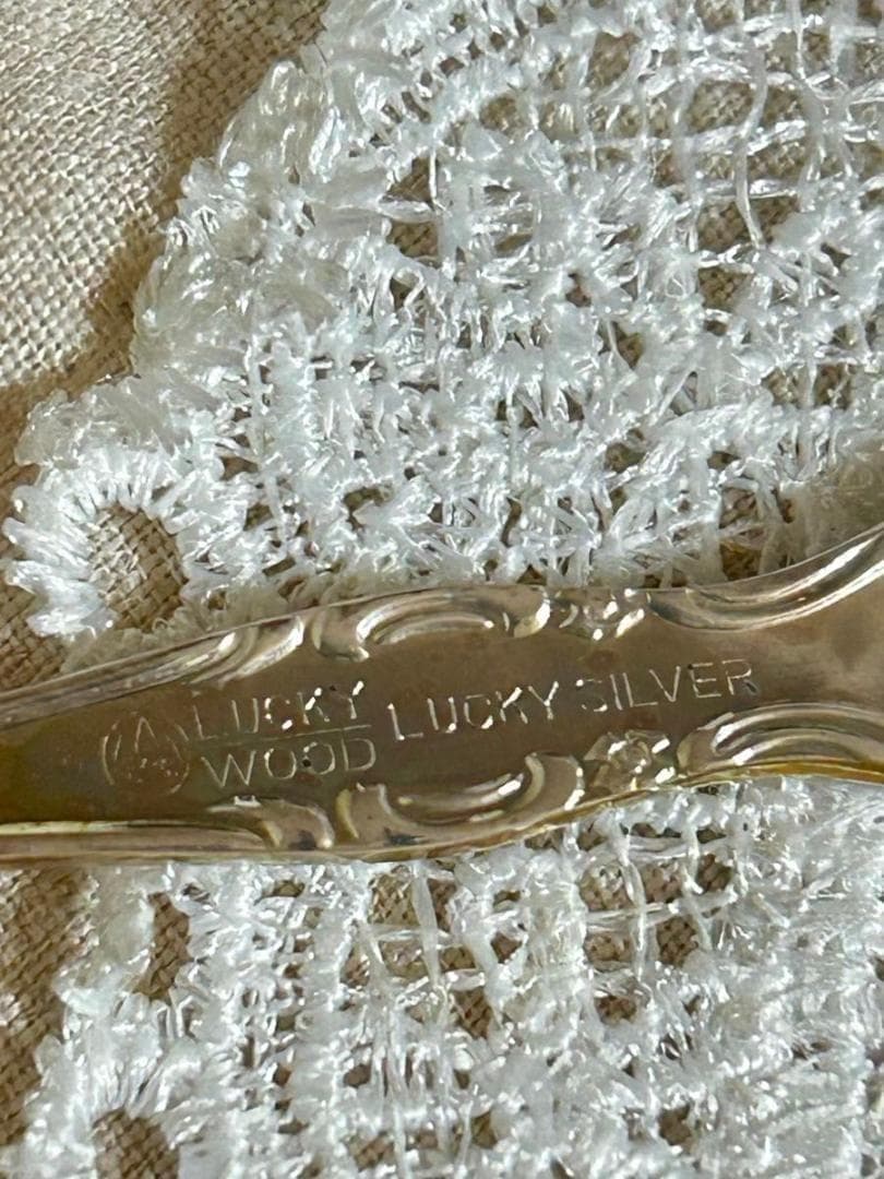 セール！ラッキーウッド　ラッキーシルバー　スプーン 6本セット カトラリー