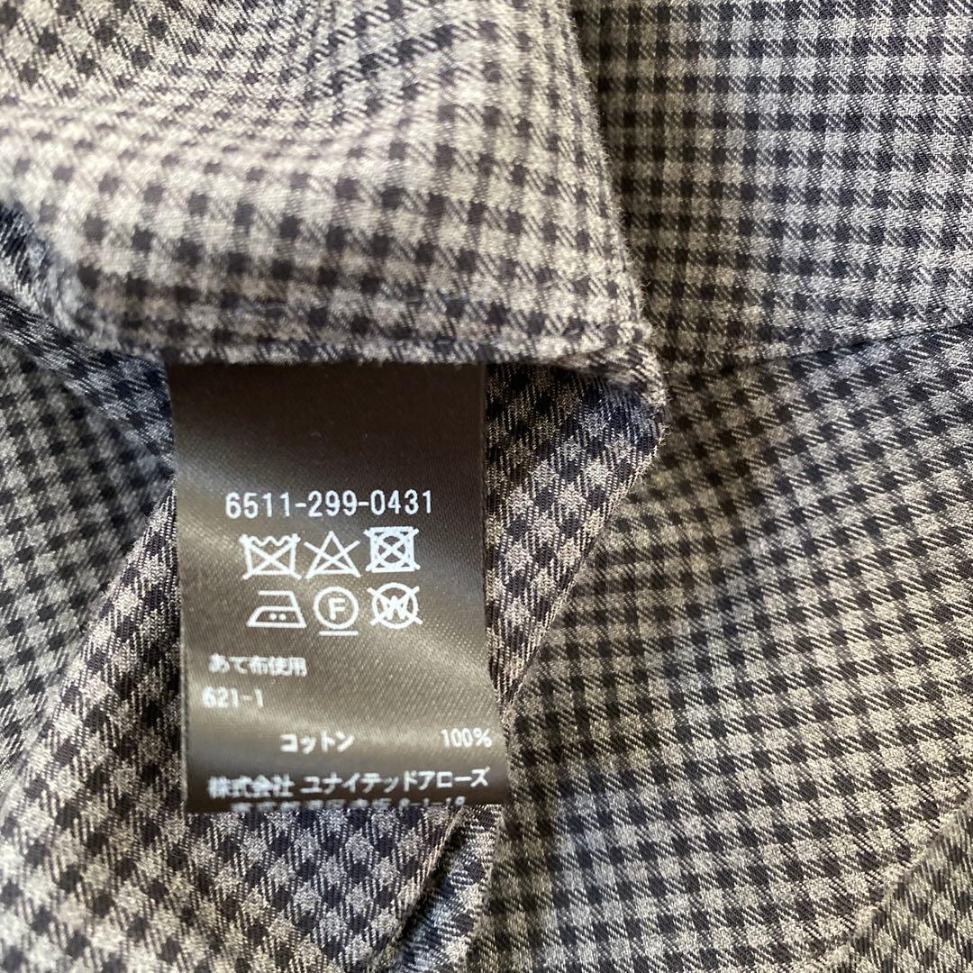 ドゥロワー drawer チェック柄ブラウス　グレー系　一度着用美品