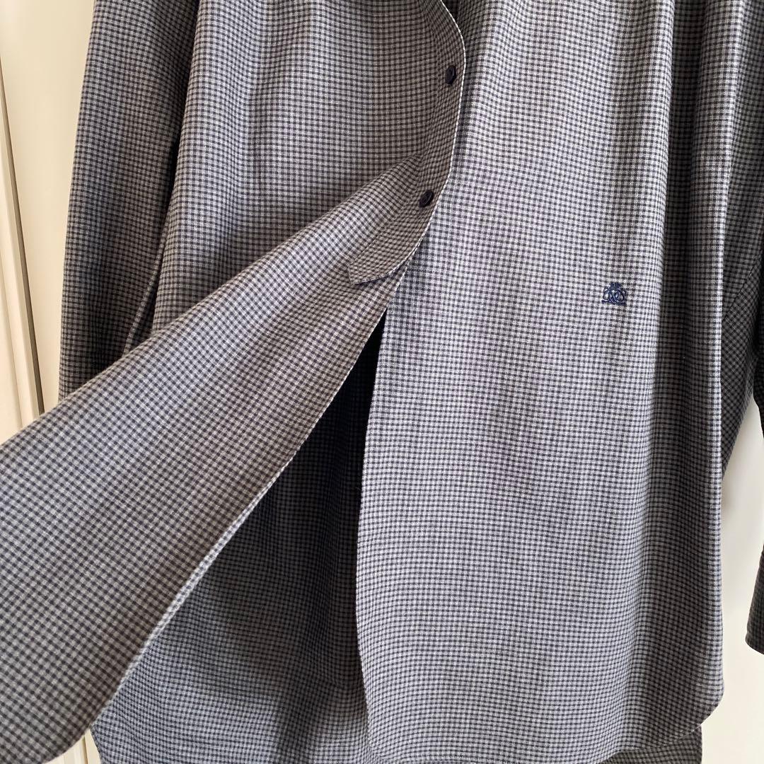 ドゥロワー drawer チェック柄ブラウス　グレー系　一度着用美品