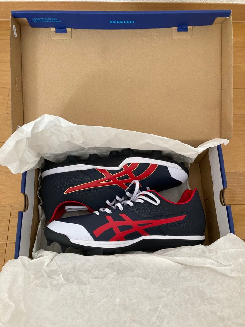 新品ASICS 野球　スパイク　ジャパンスピード　29センチ　ブラック/レッド