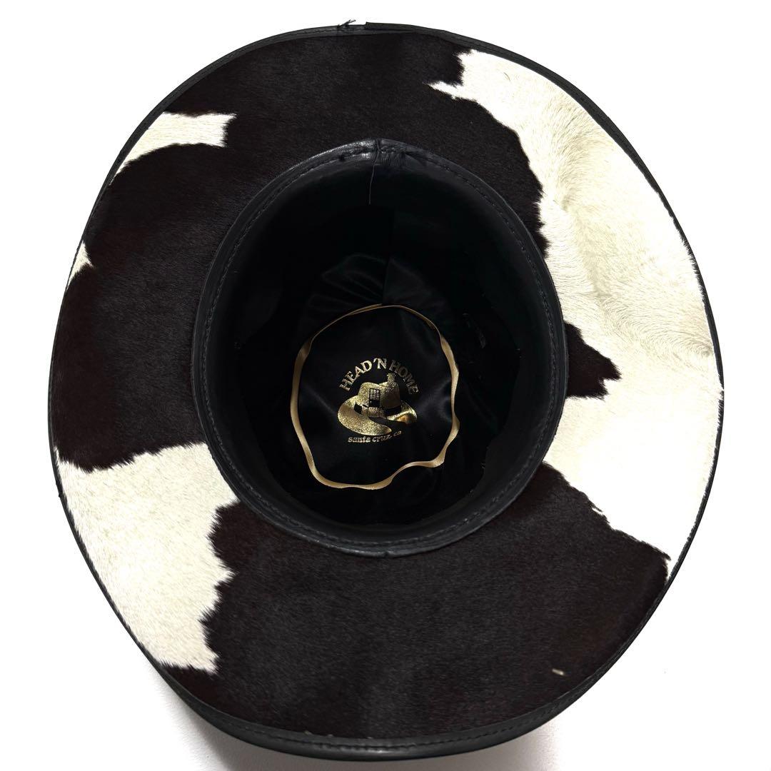 Head ’N  本革 カウハイド カウボーイハット 牛革 ホーン装飾