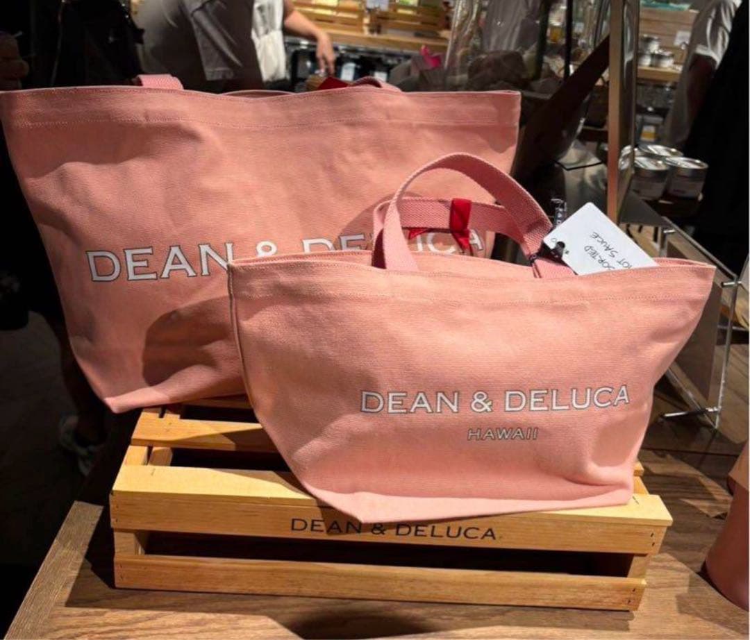 DEAN & DELUCA Hawaii限定 ピンクトートバッグセット　Lサイズ