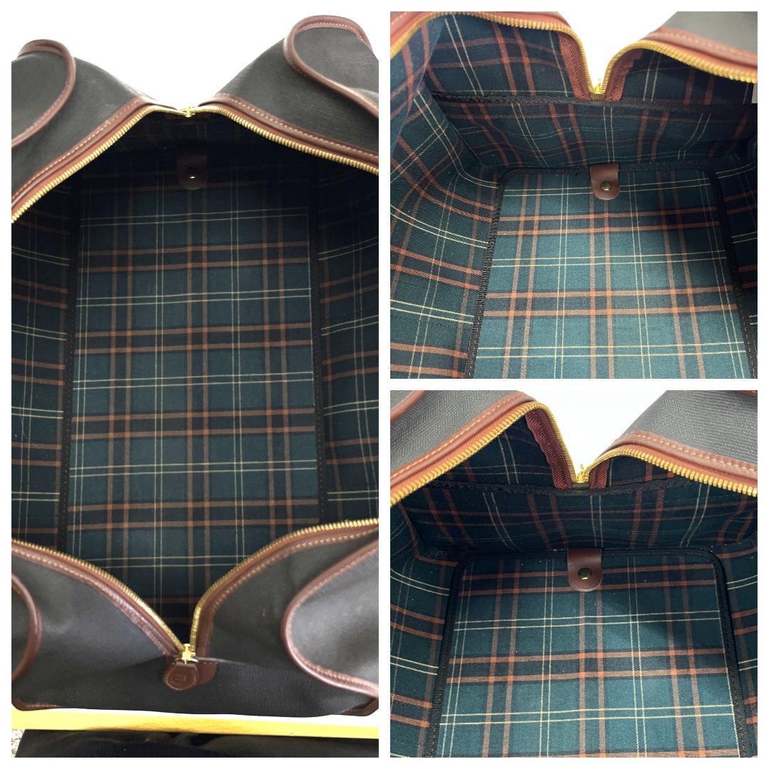 美品 ダンヒル ボストンバッグ ブラウン ゴールド金具 大容量 旅行バッグ