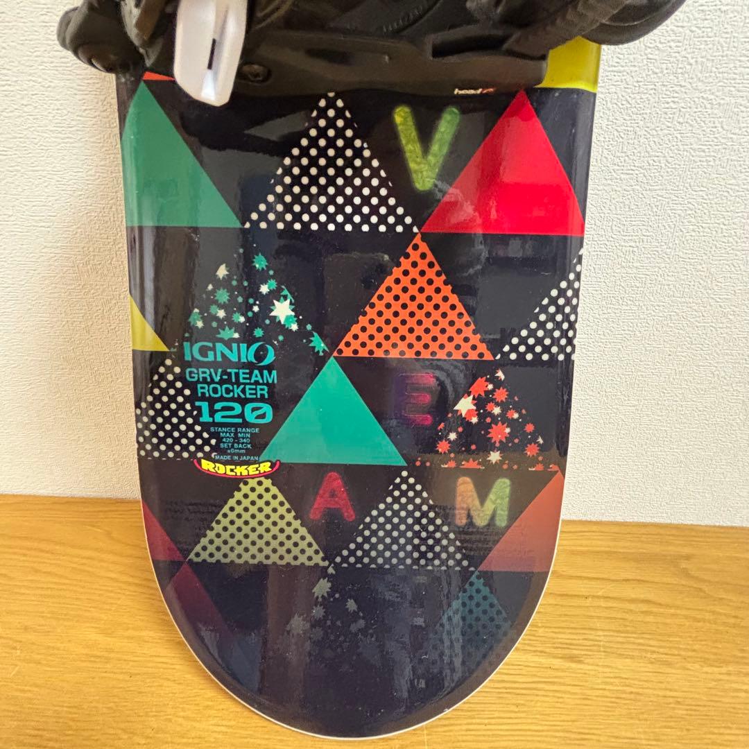 キッズ　　ジュニア IGNIO 120cmスノーボード 22cmブーツ付き