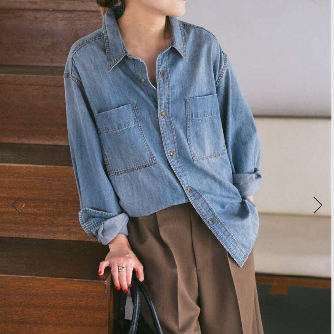 スピックアンドスパン　ライトオンスデニムシャツ