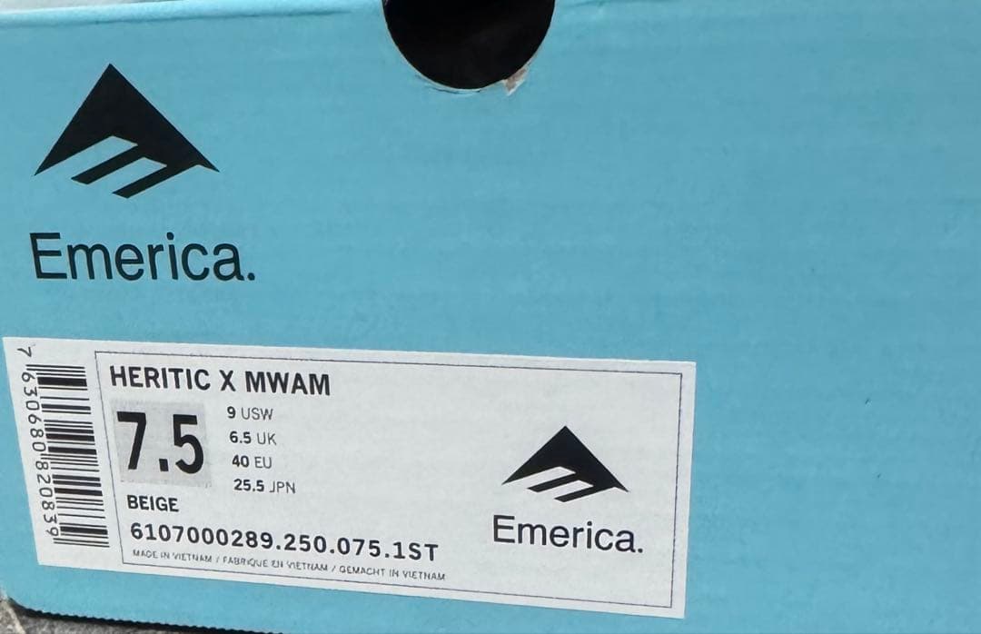 マンウィズ　FWAM限定EMERICA限定シューズ　25.5cm