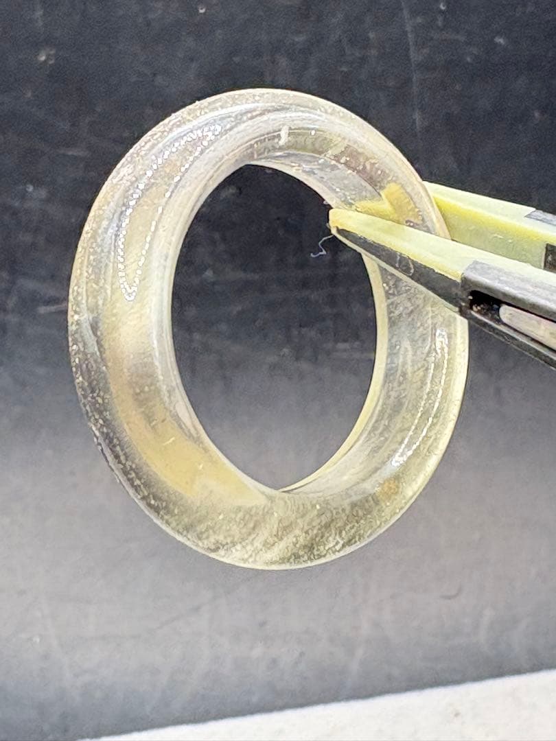 リビアングラスくり抜きリング21.5号