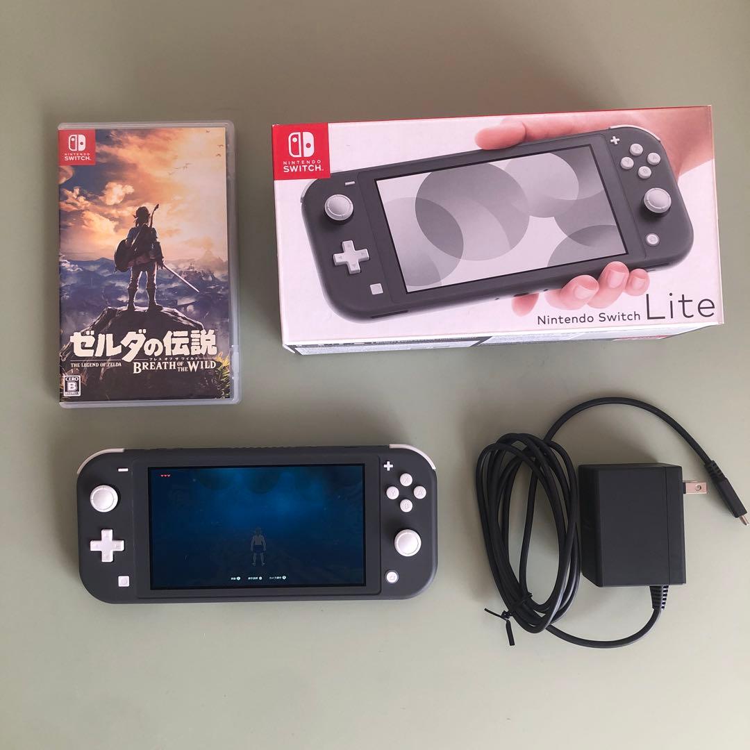 Nintendo Switch Lite （充電アダプタ&外箱&ソフト付き）
