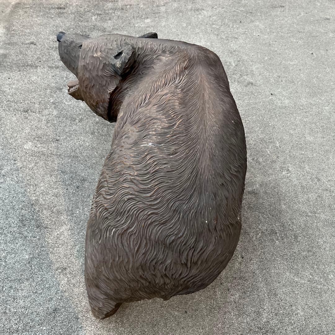 アンティーク　熊彫り物　約60センチ