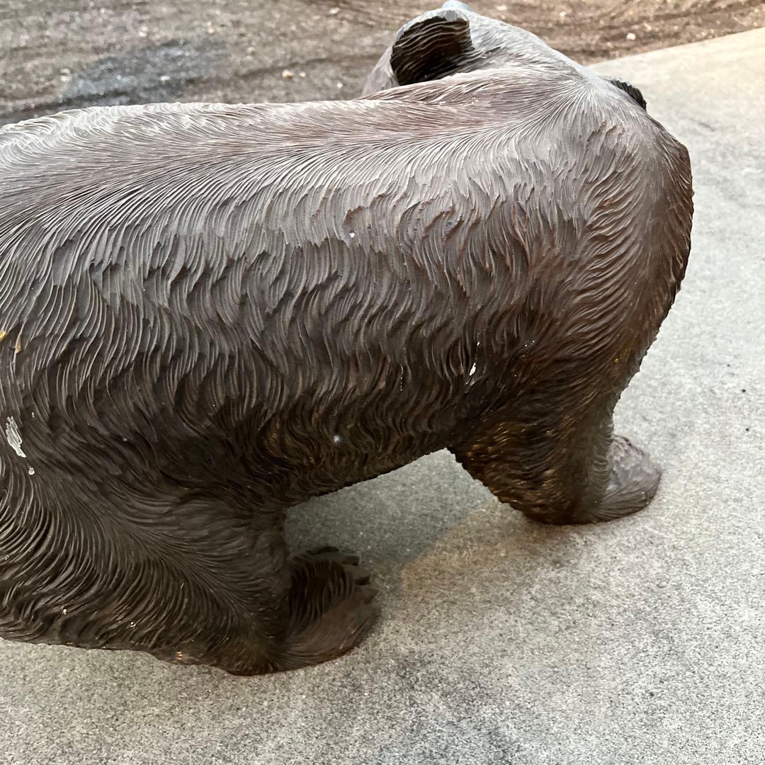 アンティーク　熊彫り物　約60センチ