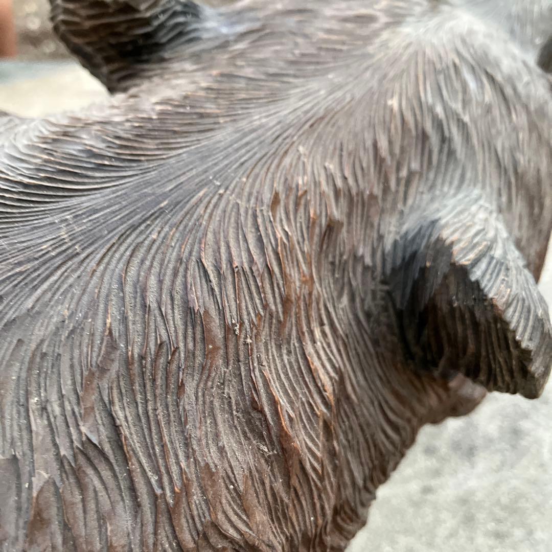 アンティーク　熊彫り物　約60センチ