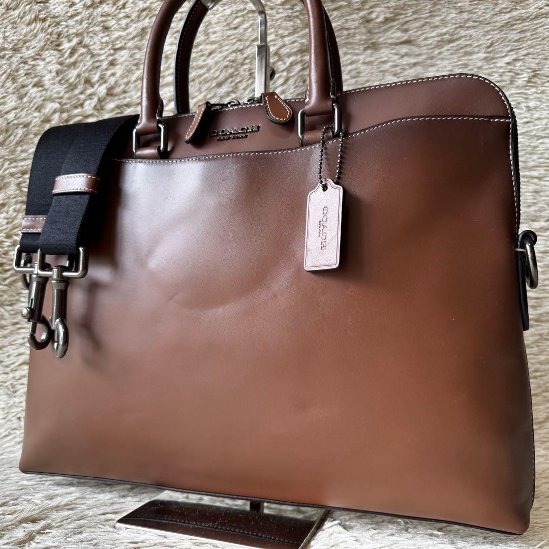 コーチ　ベケット　ポートフォリオ　スリム　ブリーフ　ビジネスバッグ　2way