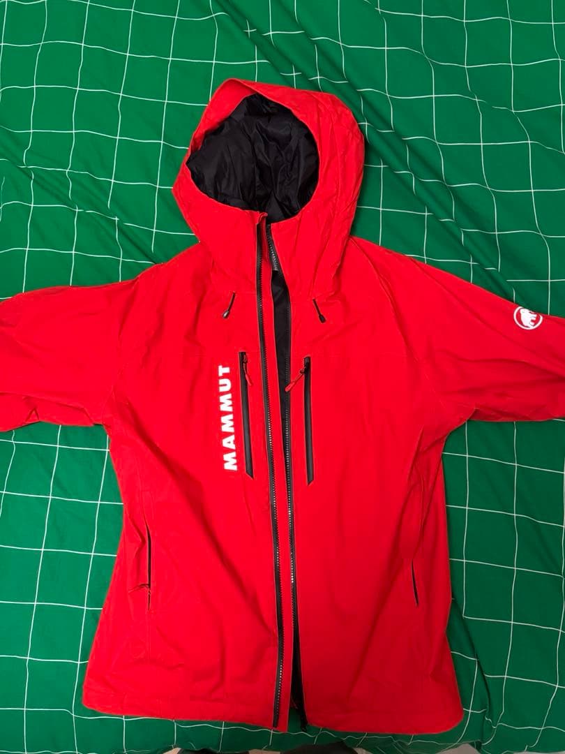 MAMMUT フリーフライト ハードシェル サーモ フード付 ジャケット レッド