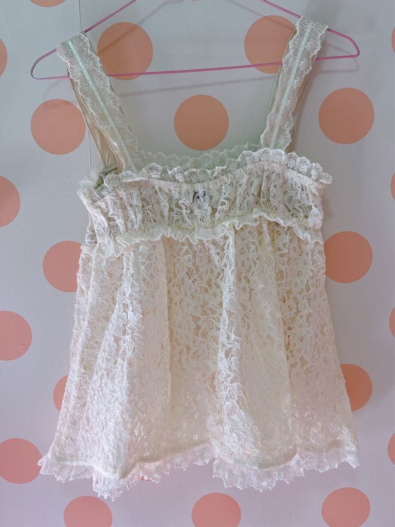 レア 平成初期 リズリサ　レースフリルキャミ フェアリーグランジ　平成ギャル