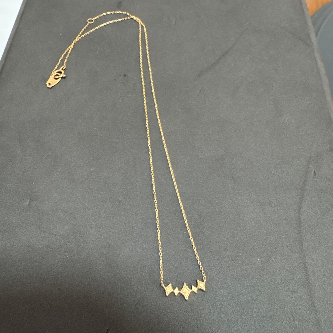 最終値下げ★美品 ete ゴールド ダイヤ型 ネックレス　10k ダイヤ エテ
